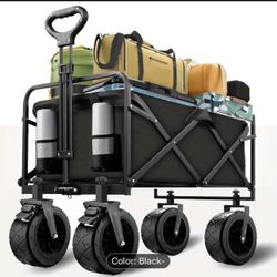 New Black Camping cart wagon