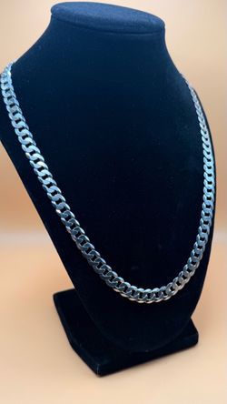 Silver Cuban Link Chain Necklace