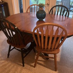 Wood Dining Table With Chairs 