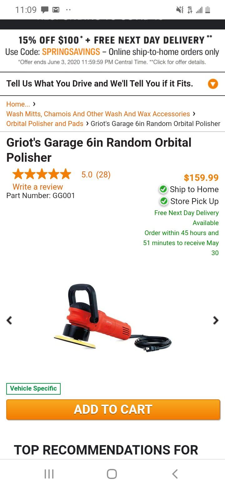 Grito's Garage 6" Random Orbital Polisher KIT