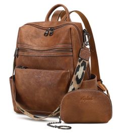 Leather backpack