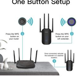 WiFi Extender AC1 sq.ft. 25Devices 1200Mbps Ethernet Extender Dual Band WiFi Booster for House WiFi Repeater Repetidor de Señal WiFi Amplifier