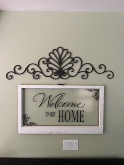 Welcome to Our Home Farmhouse Window Sign