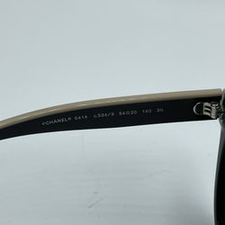 Chanel Butterfly Sunglasses acetate black and beige no scratches