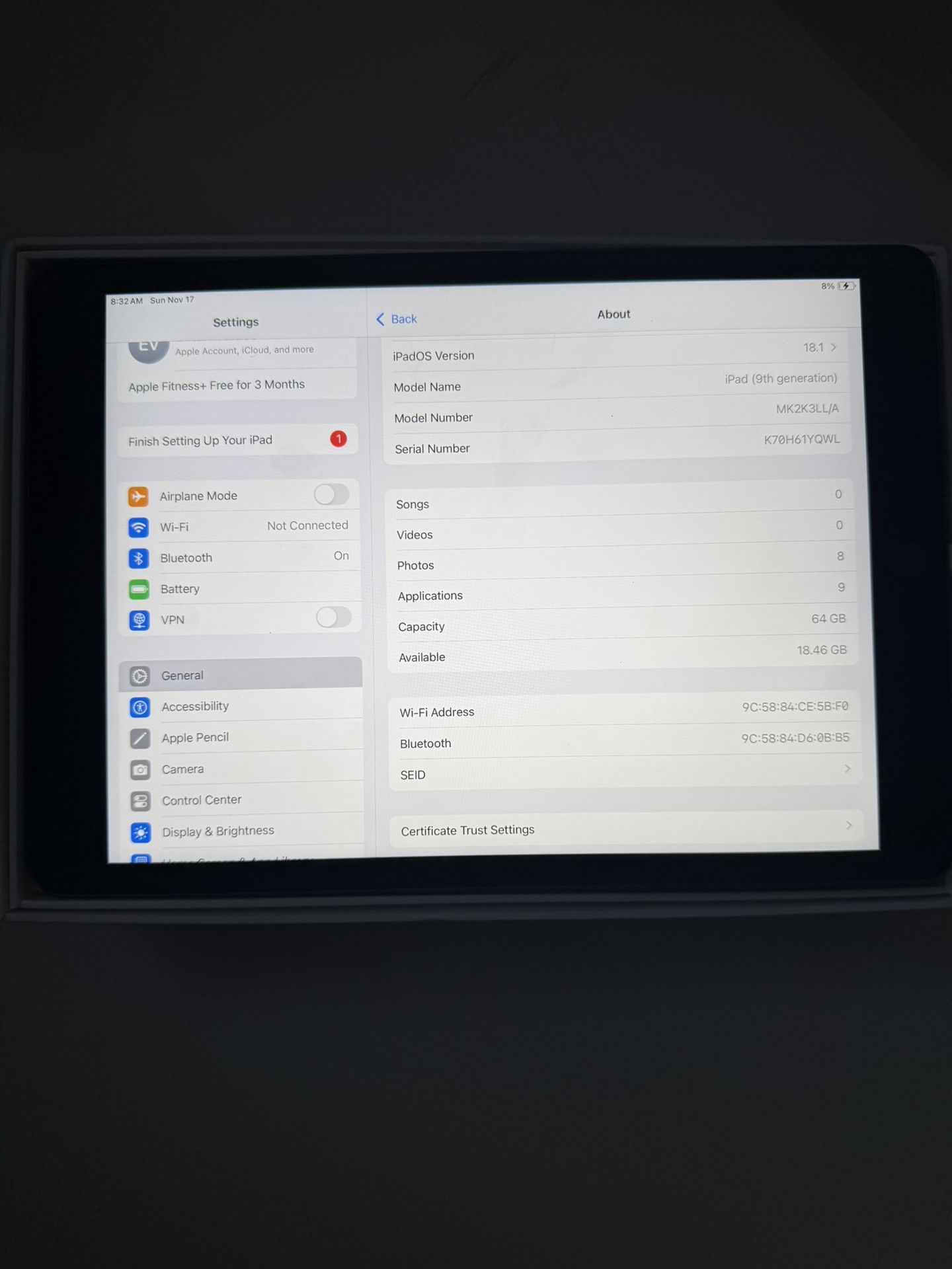 iPad (9th Generation) WiFi 64GB