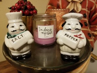 Chef salt and pepper shakers