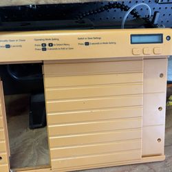 Side sliding chicken door