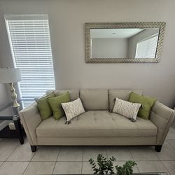 Beige Modern Sofa – $450