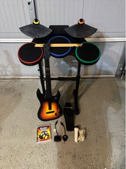 Guitar Hero World Tour Playstation 3 (PS3)Set (1 Guitar, Microphone, Drum Set, Game, & Accessories)