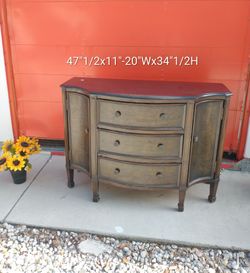 Gorgeous marble top three drawers chest dresser