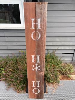 Wooden Ho, H❄️ Ho, decor (5 foot by 1 foot)