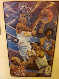 Philadelphia 76ers Sixers Basketball Framed Art Print