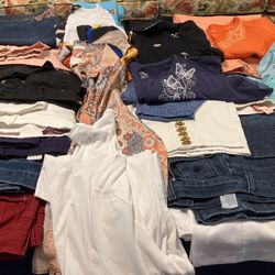 25 Ladies Pants Full & 3/4, Shirts Long & Calf