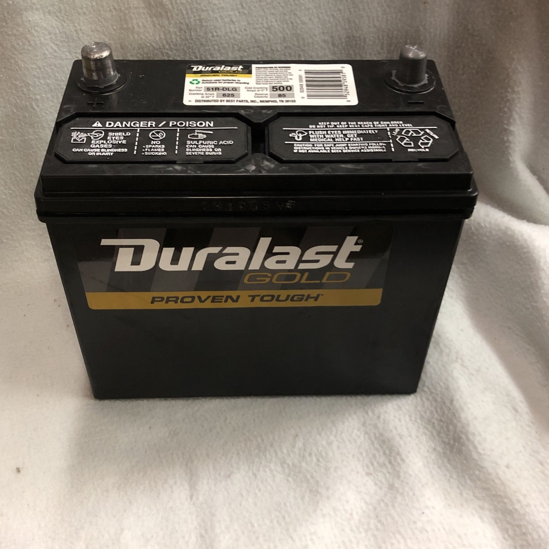 Duralast Battery51 R DLG Never Used But Installed So Could Not Return