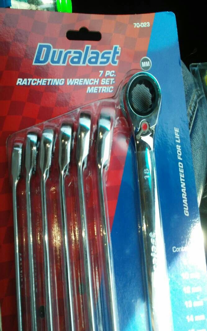 Duralast 7pc ratcheting wrench set