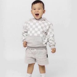 Little Bipsy Checkered Hoodie and Mayfield Check Shorts set size 9