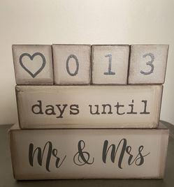 Rustic Wedding Countdown Blocks