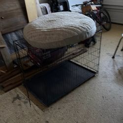 dog cage large w bed