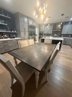 Kitchen table grey/white