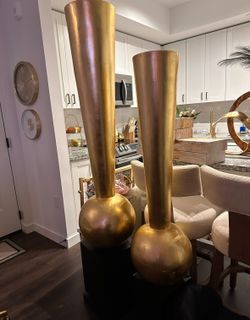 Gold/Black Pillar Decor - Set of 2 $350 OBO