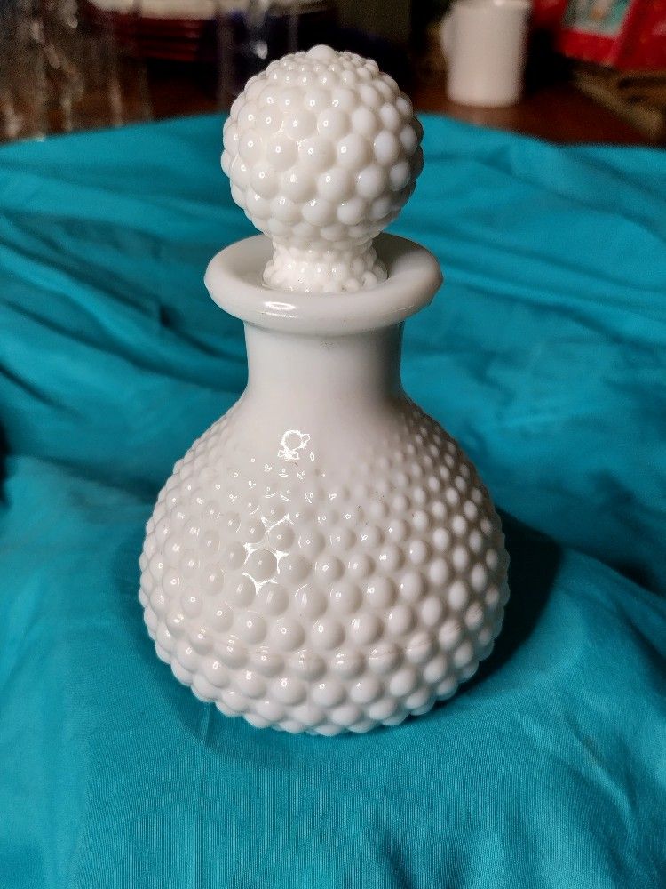 Vintage Hobnail Perfume Bottle With Stopper