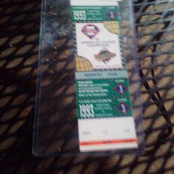1993 Full World Series Tickets(Game 3)