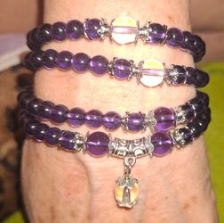 GENUINE AMETHYST & CRYSTAL QUARTZ BRACELET AND/OR NECKLACE