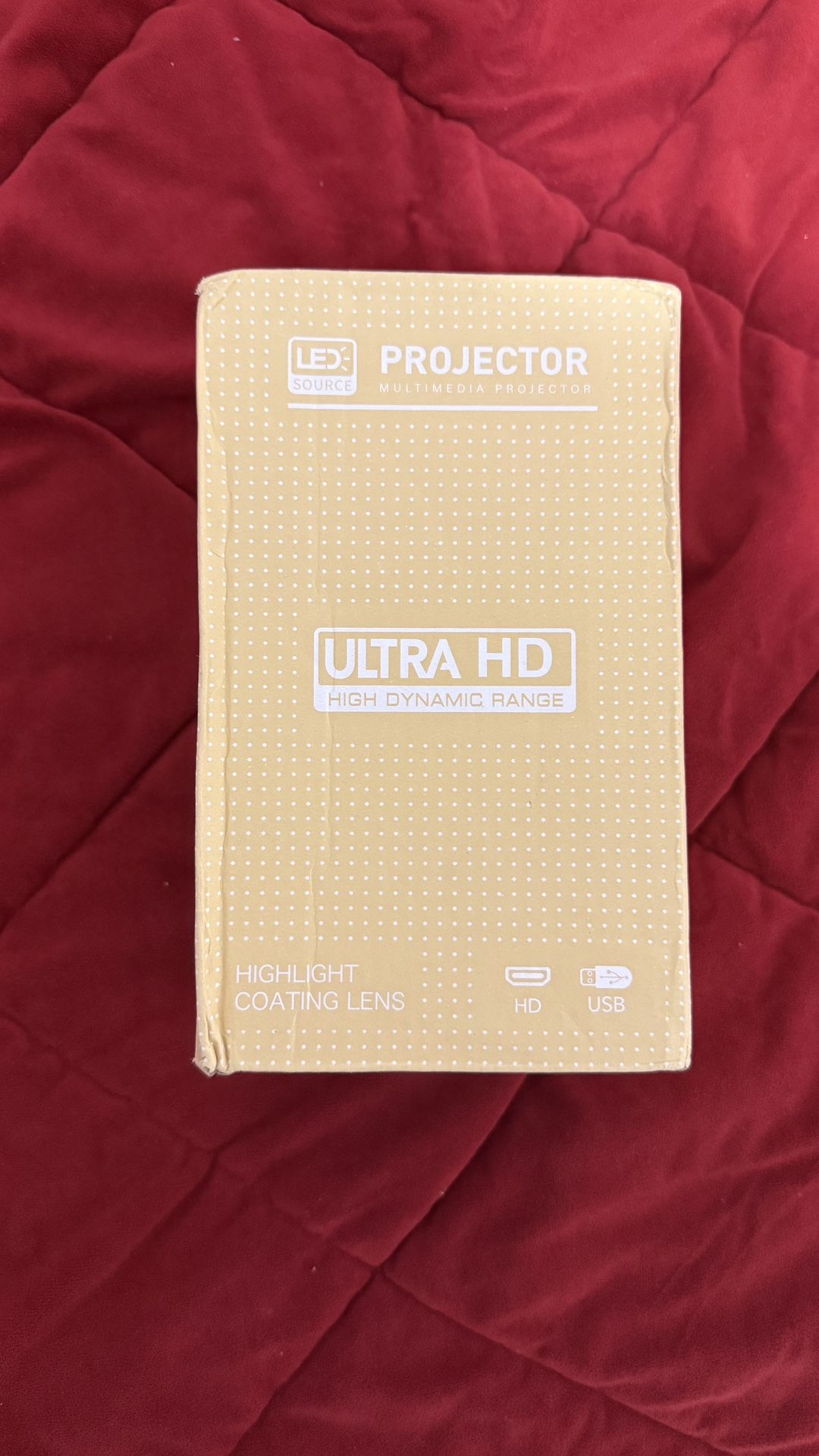 Portable Projector, 2.4/5G WiFi Smart Projector, 360° 4K HD LED, BT BT 200 Inch Screen, Built-in speaker, Home Video Projector