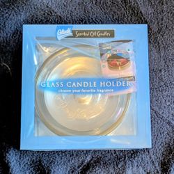 Glade Scented Oil Glass Candle Holder Only Silver Choose Your Favorite Fragrance 