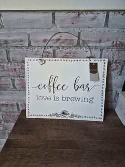 Coffee bar hanging sign