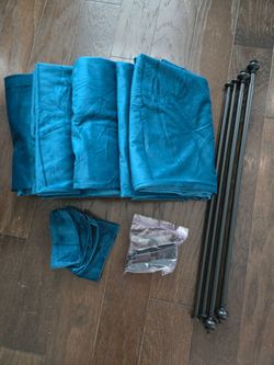 Velvet Curtains and Double Curtain Rods