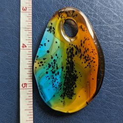 Murano glass pendant - 2.5"long