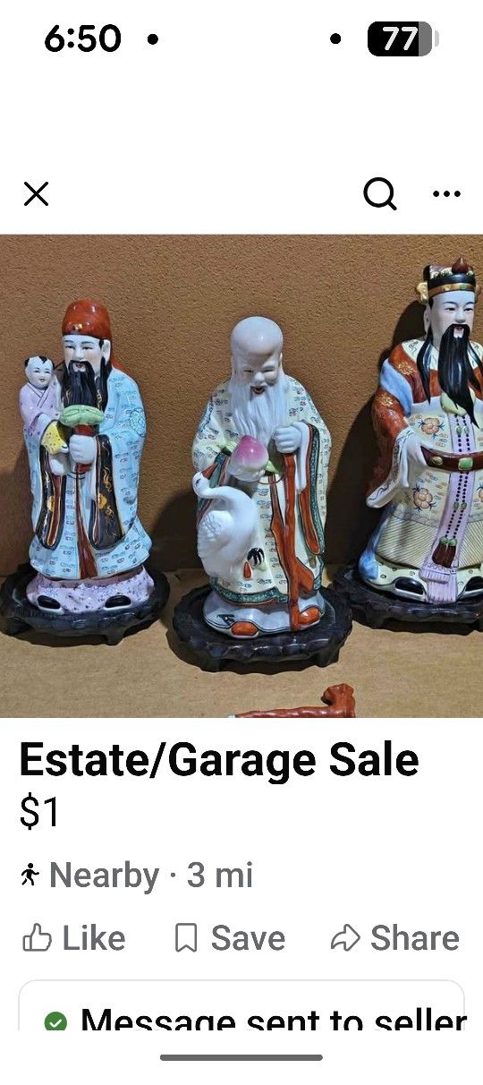 3 Chinese Lucky Star Gods