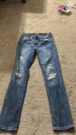 Thereabouts Distressed Taper Fit Jeans - Medium Wash - Size 14
