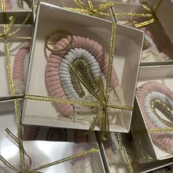 Pink Rainbow Baby Favors Keychain