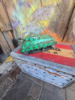 Vintage Tin Toy Military Tank