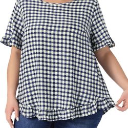 Blouse (NavyBlue/White) New
