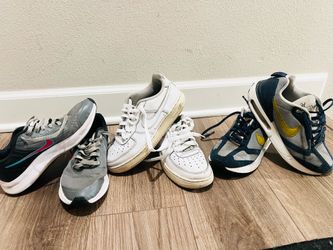 Three Nike shoes for youth all size 4