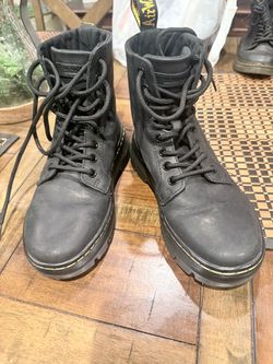 Dr. Martens Black Leather Lace-Up Boots