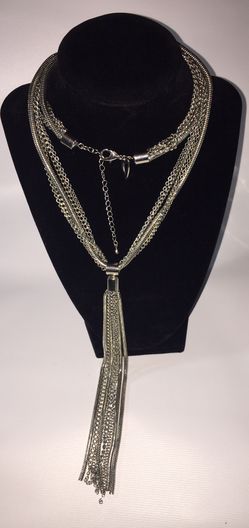 Silver Tone Long Necklace Thalia Sodi #13450-35