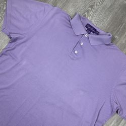 Ralph Lauren Purple Label Polo Mens Large Shirt Purple Made In Italy