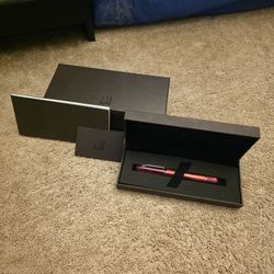 Dunhill Red Resin Ballpoint Pen