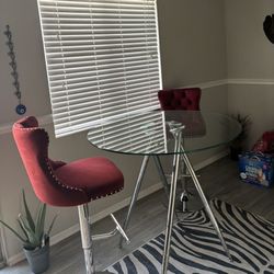 2 Bar Stools And Bar Table