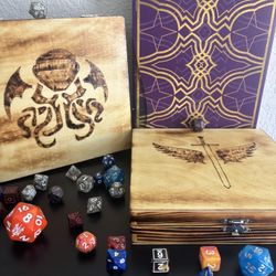 Custom DnD Dice Rolling/Storage Boxes-Customizable-$25 Each