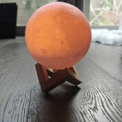3D Printed Moon With Built-in LED Lights X2