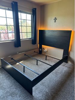 Gray Wood Bed frame