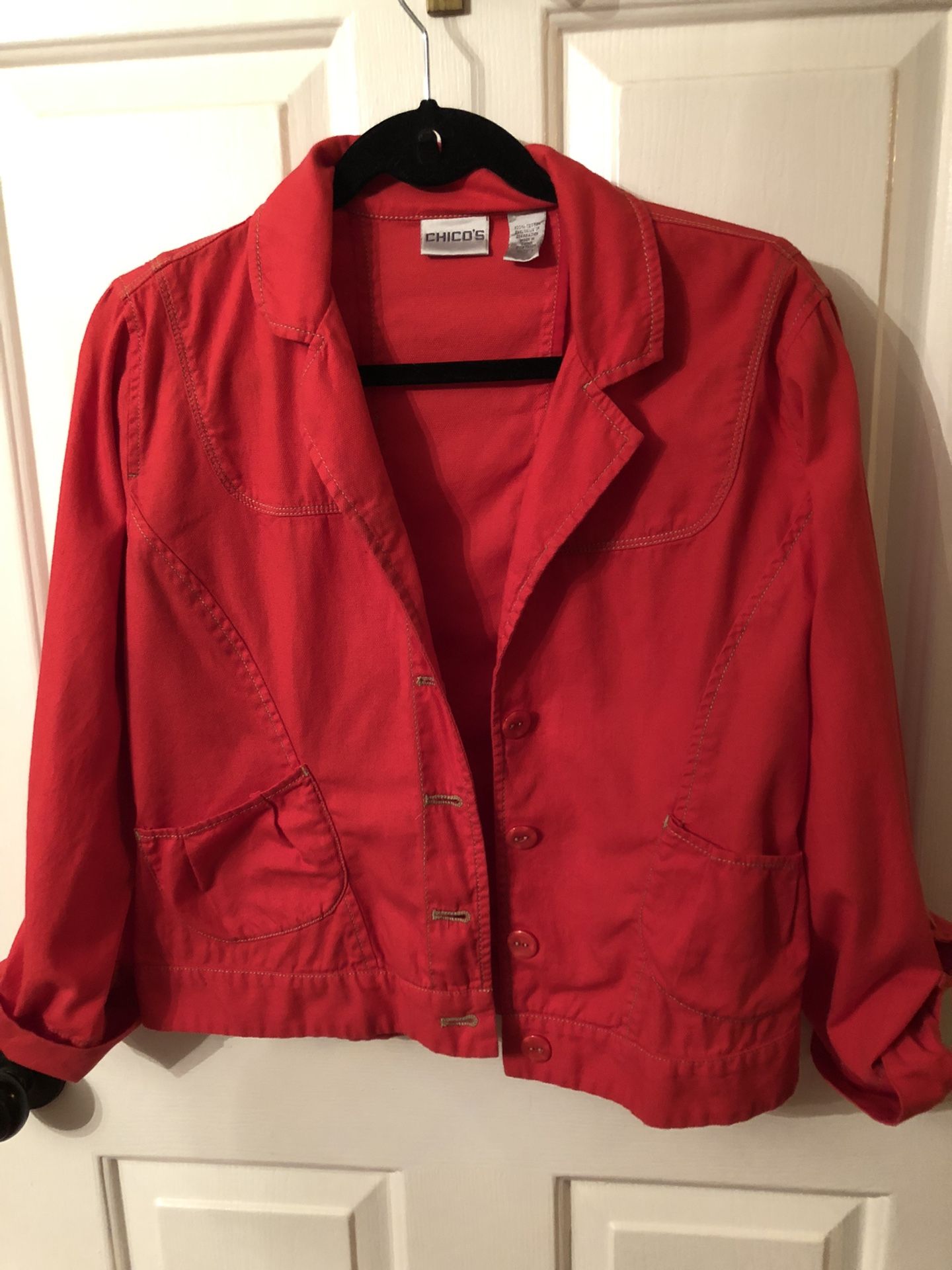Chico’s Light Weight Stitched Jacket . Size 1