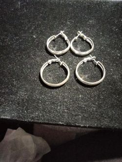 Silver Hoop Earrings 