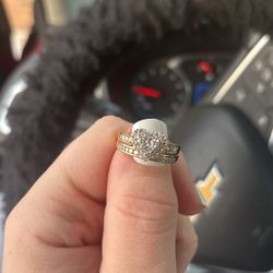 14k Gold Heart Ring With Band 