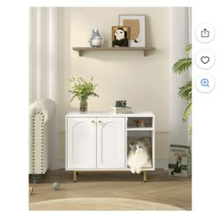 Cat Litter Box Enclosure Cabinet